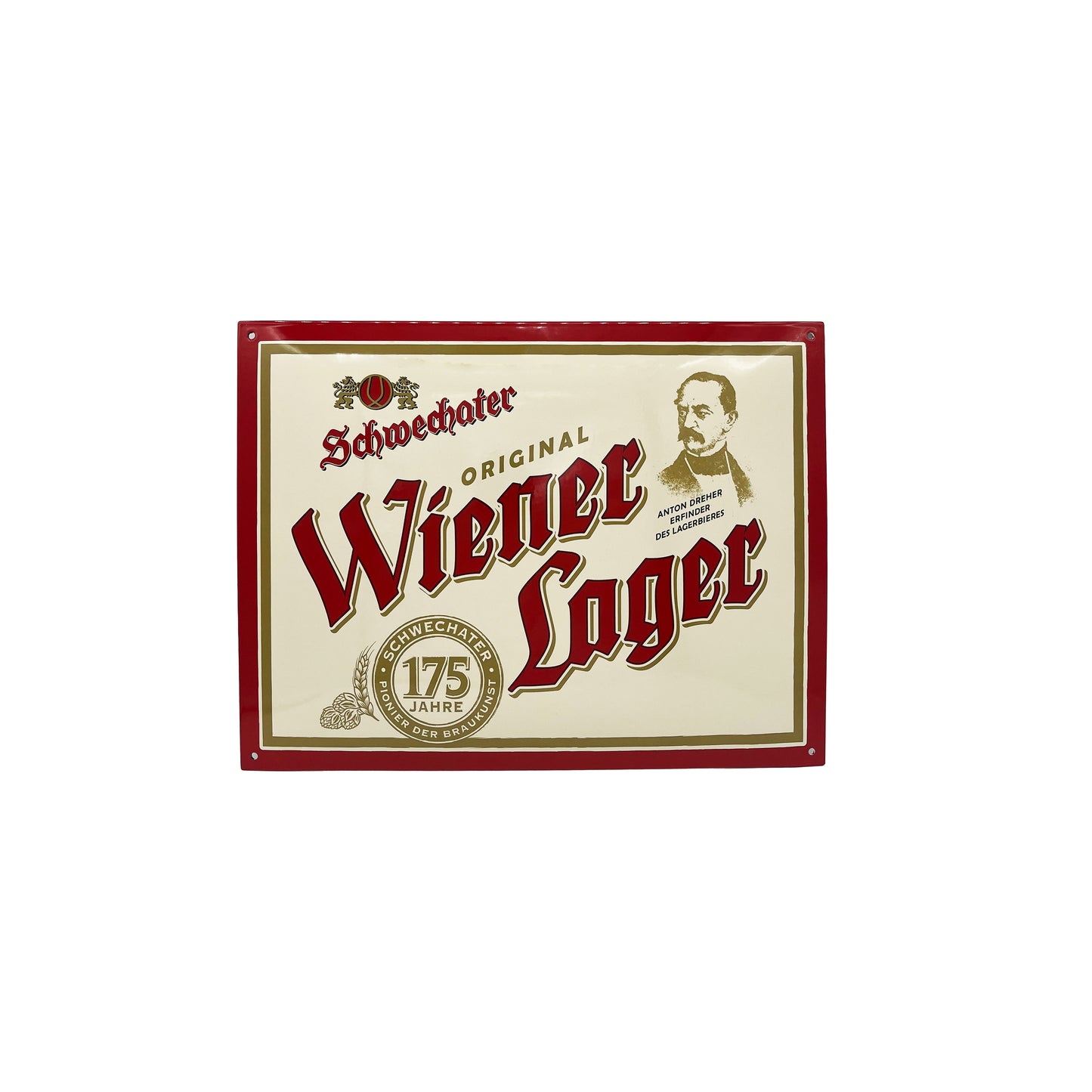Schwechater Wiener Lager Emailschild