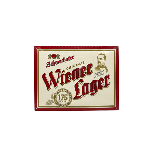 Schwechater Wiener Lager Emailschild